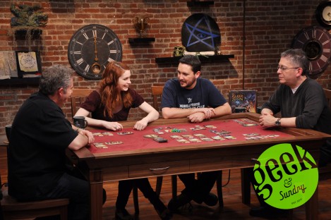 Wil Wheaton, Felicia Day, and friends getting their board game on