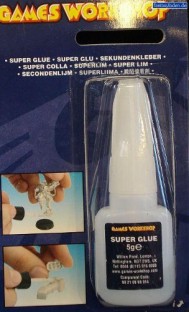 Game Workshop Super Glue Thin is widely available at hobby shops. Loctite also makes a thin superglue with a brush applicator.