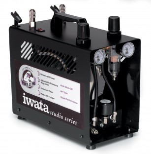 The silent and very pricey Iwata Power Jet Pro Airbrush Compressor