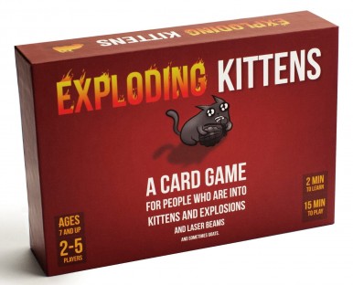 exploding kittens, card game, board game. game night, tabletop, family game