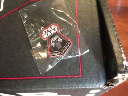 Kylo Ren pin from the FUNKO Star Wars Smugglers Bounty Box